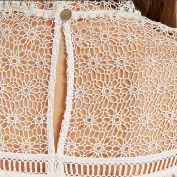 Ted Baker Carsey Crocheted Lace Yoke Shift Dress Ivory TB3 US8 - Picture 7 of 13